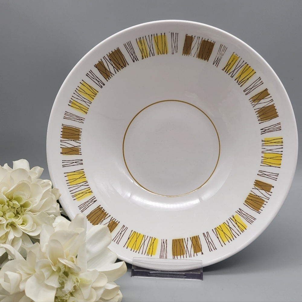 Mid Century Modern Serving Bowl, Vintage Mikasa Cera Stone Catalina pattern